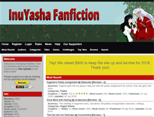 Tablet Screenshot of inuyasha-fanfiction.com